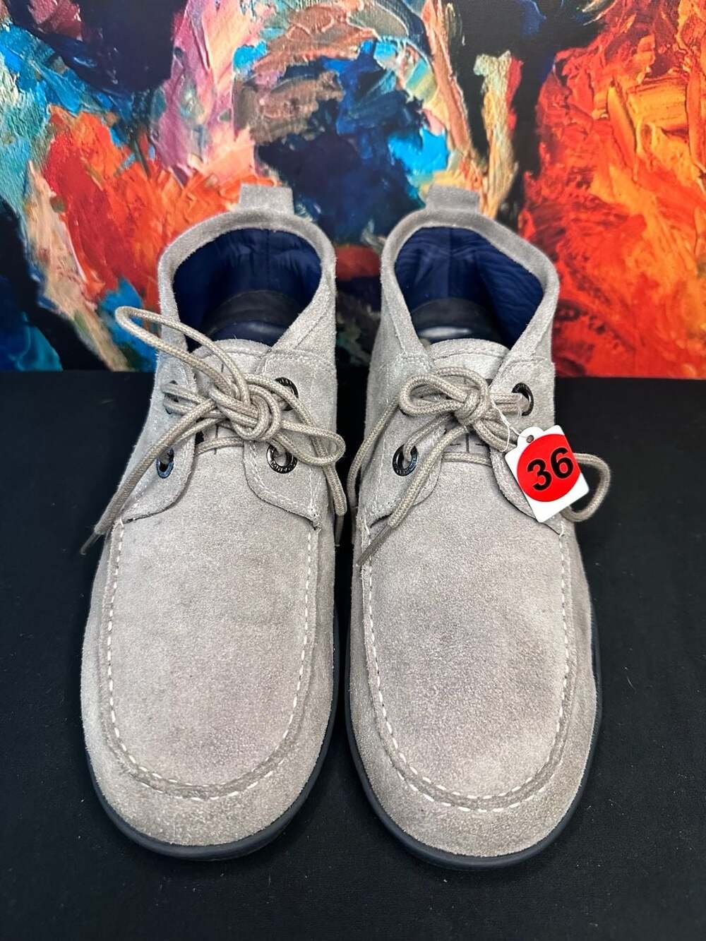 No.36 Armani Exchange Gray Suede Lace-Up Chukka Boots Men's Size 36